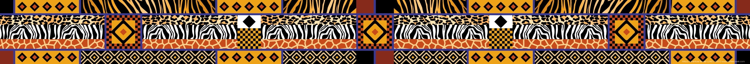Barker Creek Double-Sided Border, Africa, for Bulletin Boards, Reception Areas, Halls, Break Rooms, Office, School, Home Learning Decor, 3” x 35’ (943)