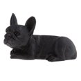 thumbnail image 2 of Figura de bulldog francés hecha a mano en resina Negro acostado, 2 of 6