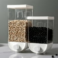 thumbnail image 5 of Airtight Wall-Mounted Food Storage Container | Clear Dry Food Dispenser for Cereal Rice Pasta Beans Oats | Space-Saving Kitchen Organizer | 1 Piece | 7.68x4.53x3.74 in, 5 of 8