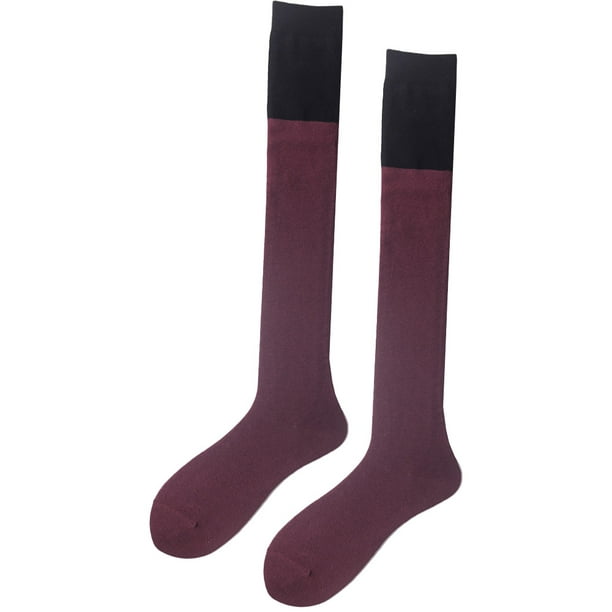 Calcetines de tubo finos para mujer Medias altas hasta el muslo Calcetines por encima de la rodilla Medias casuales hasta la rodilla Medias altas hasta el muslo
