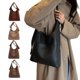 thumbnail image 2 of Stylish PU Bucket Bag for Women Large Capacity Purse and Shoulder Bag Tote Handbags mud color, 2 of 4
