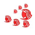thumbnail image 2 of Wall Stickers Sea Animals Fishes Theme Waterproof Acrylic Mirror Wall Decor Stickers Removable Dog Diy Sticky Mural Stickers Decals For Living Room Kid Baby Bedroom Bathroom,Red Home Wall Stickers, 2 of 4