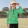 thumbnail image 2 of Psesaysky Girls Half Zipper Sweatshirts Cute Trendy Fall Pullover Crop Tops for Teen Girls Long Sleeve Sweater Cartoon Bird Golf Print Winter Fleece Jacket 8-9 Years, 2 of 6