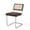 Brown(Velvet), variant on Hawsaiy Velvet Rattan Dining Chairs Set of 2, Upholstered Dining Room Chairs with Cane Back, Mid Century Modern Cantilever Kitchen Chairs, Chrome Frame Armless Side Chairs, Brown