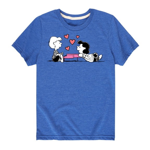 Peanuts - Lucy And Schroeder Heart Thoughts - Toddler And Youth Short Sleeve Graphic T-Shirt