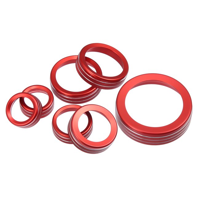 AC Faro Radio 4WD Rueda Transmisión Perilla Cubierta para Ford - 7uds Rojo