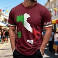 thumbnail image 2 of CONZONE Mens T-Shirts Short Sleeve T Shirts for Men Crew Neck Italy Liberation Day Graphic Casual Summer Tee Tops, 2 of 4