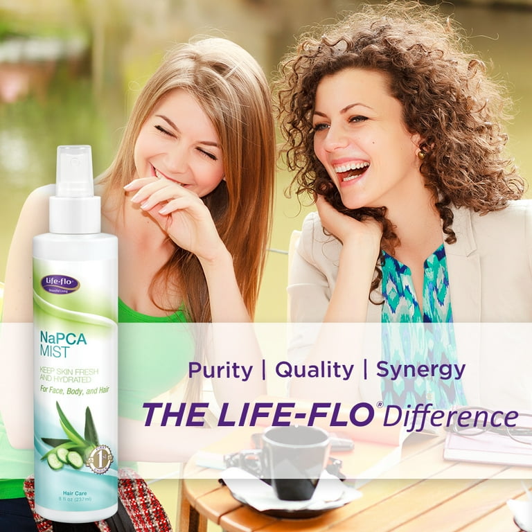 Life-flo NaPCA Mist, Pure Aloe Vera for Face Hydration, Humectant