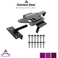 thumbnail image 3 of Stainless Steel Gate Latch for Vinyl and Wood Fence and Gates, Heavy Duty Stainless Steel Latch (White), 3 of 7