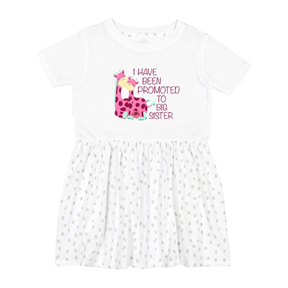 Inktastic I Have Been Promoted to Big Sister Pink Girls Toddler Dress