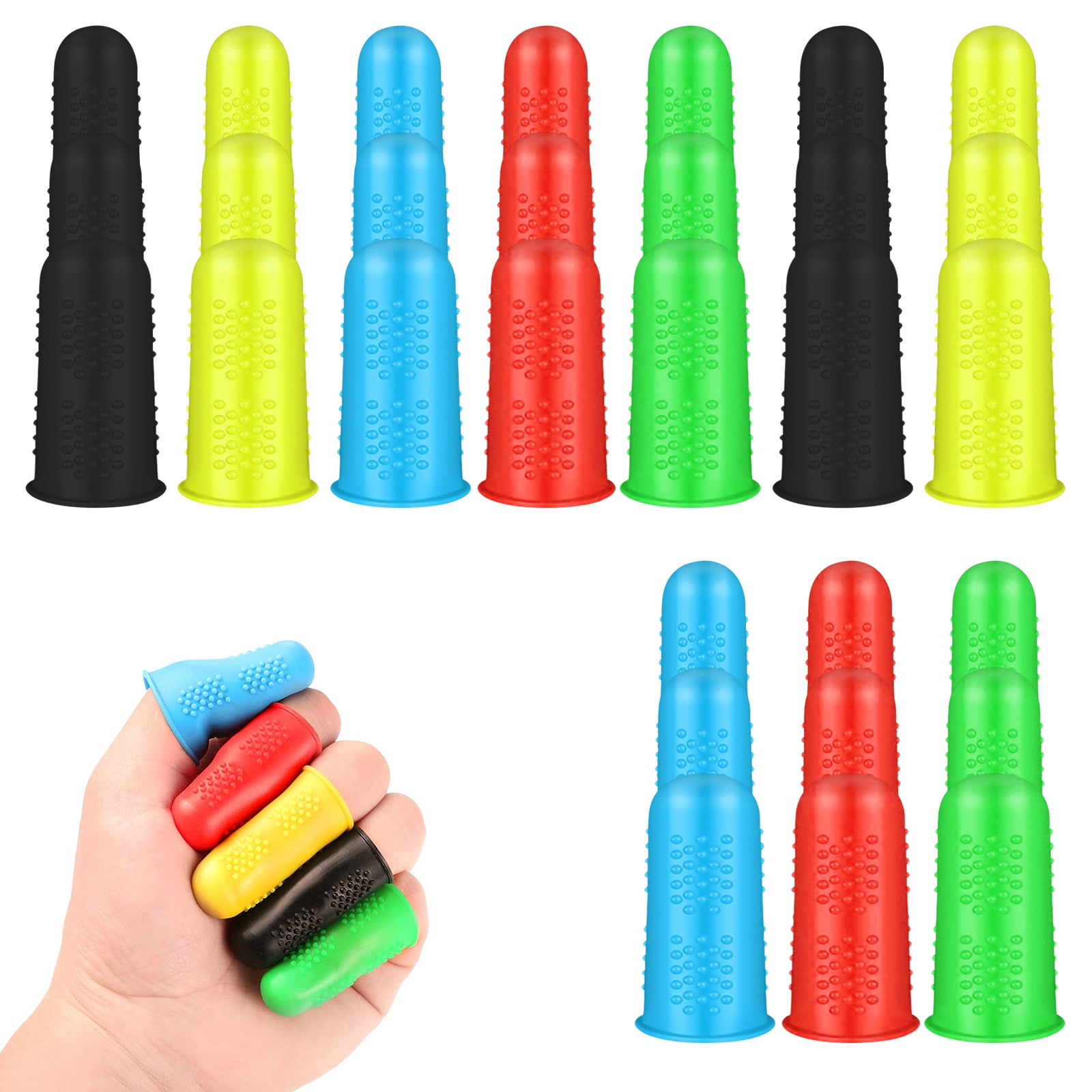 Glue Gun Finger Protectors, 30 Pcs Silicone Finger Guard, Thimble Hot