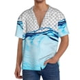 thumbnail image 3 of Fotbe Crystal Clear Water Splash print Short Sleeve Button Down Shirts for Men Casual Summer Beach Wrinkle Free Shirt-X-Large, 3 of 7