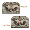 thumbnail image 4 of TSOVTHRID Rooster Chicken Vintage Floral Print Microwave Oven Dust Cover with Handle Stain-Resistant Universal Toaster Oven Cover Oil-Proof Small Appliance Dust Covers, 20.9"W x 15.7"D x 12.4"H, L, 4 of 7