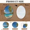 thumbnail image 3 of Canvas Wall Art Bay Thomas Virgin Islands Oval Framed Canvas Prints Vintage Wall Hanging Decor for Home Bathroom Decorations Gift for Mom Women 8.6"x11.4", 3 of 7