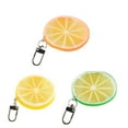 thumbnail image 3 of Guardurnaity LLavero de fruta, rodaja de limón, bolsa colgante, llavero ligero, anillo, pequeño adorno, muñeca bonita, regalo encantador, fortuna Accesorios de disfraces Rodaja de limón amarillo, 3 of 6