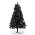 thumbnail image 5 of iRerts Black 6ft Christmas Tree, Artificial Christmas Tree Holiday Xmas Tree, PVC Hinged Xmas Pine Tree with 1600 Branch Tips and Metal Stand for Home Party Decoration, 5 of 8