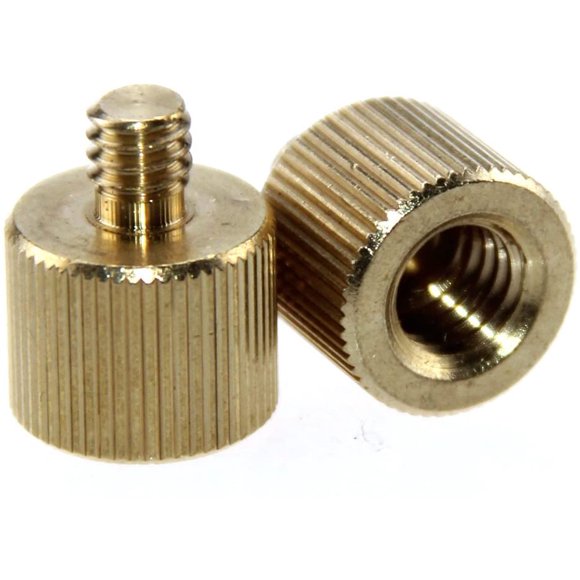 CAMVATE 3/8" -16 Female to 1/4"-20 Male Tripod Thread Reducer Adapter for tripod(2 Pieces)