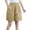 Khaki, variant on Inleife Womens Short Wide Leg Pants Fashion Women Elastic Forces Waist Casual Pockets Cotton And Linen Pants