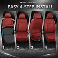 thumbnail image 6 of Road Comforts Car Seat Covers, Lauxury Diamond Quilted Leather Front Bucket Seat Covers, Airbag Compatible, Universal Fit Automotive Seat Covers with Piping Trim,Red, 6 of 6
