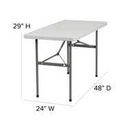 24''W x 48''L Granite Plastic Folding Table