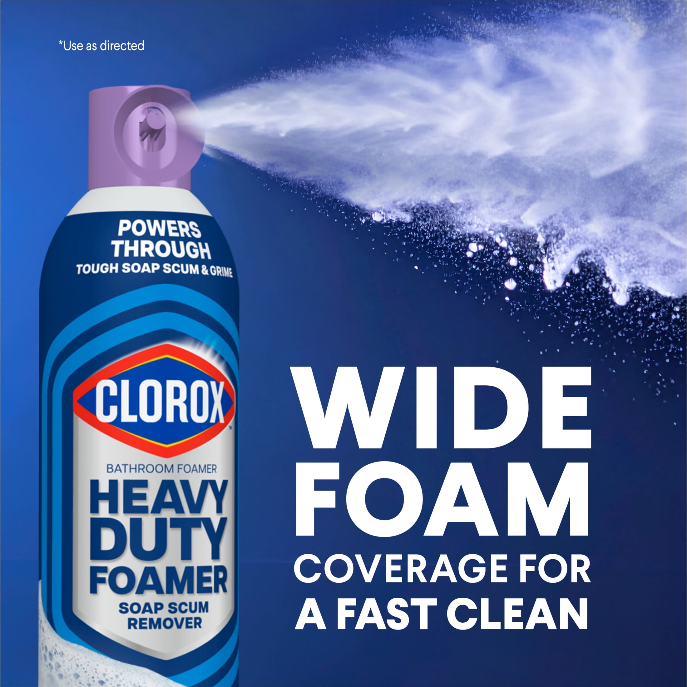 (2 pack) Clorox Heavy Duty Bathroom Foamer Soap Scum Remover, Lavender Clean, 20 Ounces