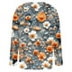thumbnail image 4 of Cárdigan holgado informal con estampado de manga larga y botones para mujer, chaqueta de punto, top de poliéster para mujer, 4 of 5