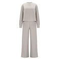 thumbnail image 4 of Women Two Piece Sets,Fall Clothes Set Agkizg Women's Solid Color Long Sleeve Cozy Loungewear Set 2 Piece Outfits with Casual Pants Womens Pant Sets, 4 of 5
