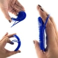 thumbnail image 2 of GBS Portable Palm Pocket hair Brush & Head Scratcher For Women and Men Pack of 3 Color (2 Blue, 1 Red), 2 of 7