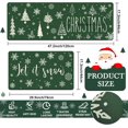 thumbnail image 2 of Merry Christmas Kitchen Rug Xmas Trees Winter Snowflake Let It Snow Kitchen Mats Set of 2 for Christmas Home Decor Low-Profile Kitchen Rug Set, 17x 30 and 17x 47 (Green), 2 of 6