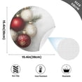 thumbnail image 2 of Ryvnso Christmas Balls Round Plate Mats Dining Table Placemat Set of 4 for Holiday Decoration, 2 of 7
