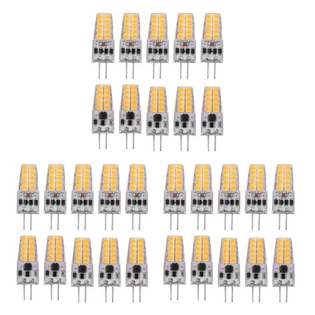 

30PCS LED Bulb AC/DC12V-24V 3W LED Light 20LED 360 Beam Angle Light 2835SMD Replace 30W Halogen Lamp Warm White