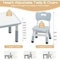 thumbnail image 3 of QinaQin Ensemble Table pour Enfants et 4 Chaises, Table d'Activités à Hauteur Réglable avec Rangement et Dessus pour Graffitis pour 2 à 10 Ans, 3 of 8