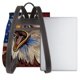 thumbnail image 3 of Balery Eagle With USA Flags Mochila de Cuero para Mujeres, Gran Capacidad, Bolsa de Viaje Multifuncional, Mochila de Cuero y Bolsa de Hombro para Mujeres, 3 of 4