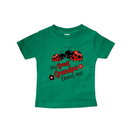 

Inktastic My Great Grandpa Loves Me Cute Ladybugs Gift Baby Boy or Baby Girl T-Shirt