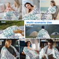 thumbnail image 5 of Teal Blue Grey Coral Coastal Cooling Blanket,Lightweight Breathable Summer Throw Blanket with Double Sided Cold Effect,Summer Beach Seaside Nautical Picnic Blankets Bed Sheet for Hot Sleepers 40"x60", 5 of 8