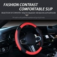 thumbnail image 4 of Car Steering Wheel Cover with Durable PU Leather, Universal 15 Inch Fit for Car Truck SUV, Breathable Anti Slip Auto Steering Wheel Covers for Men and Women, 4 of 6