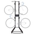 thumbnail image 3 of SKYSHALO Gravity Bike Stand for 4 Bikes, Vertical Freestanding Bike Holder, Adjustable Garage Bicycle Rack, Durable Metal Construction, Easy Setup, Ideal for Home, Garage, 260 lbs Capacity, Black, 3 of 9