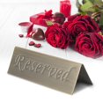 thumbnail image 1 of Fyydes Stainless Steel Double Side Food Service Reserved Table Sign for Restaurant Bar Pub,Double Side Reserved Sign,Stainless Steel Reserved Sign, 1 of 10