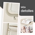 thumbnail image 3 of VASAGLE Mesa Auxiliar, Mesa Lateral Redonda con Cesta de Tela, Mesita de Noche, Estilo Moderno, Blanco Crema, 3 of 6