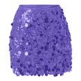 thumbnail image 7 of Women Party Sequin Pencil Mid Skirt, Elastic Waist Y2K Hip Wrap Mini Skirt, Clubwear, Night Out, Glitter, Bodycon, Stretchy, 7 of 7