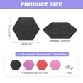 thumbnail image 2 of Uxcell 12 Pcs Hexagon B1 Acoustic Panels with Push Pins 7.87'' x 6.89'' Burgundy Red Rose Red Water Red, 2 of 7