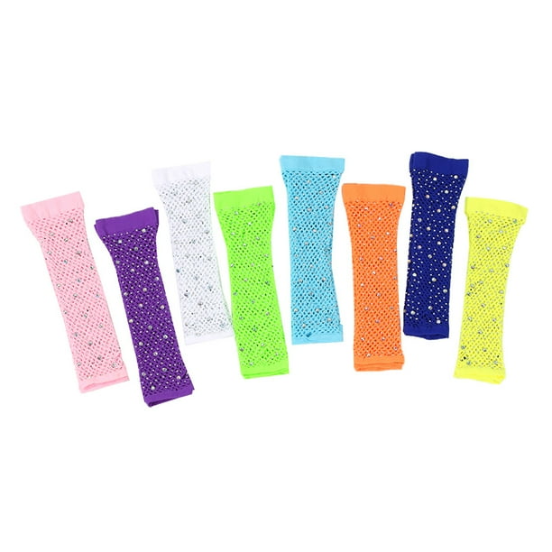 Guantes De Rejilla Sin Dedos Para Mujer, Largos 54 Cm, De Spandex Elástico, Ideales Para Disfraces, Fiestas Y Deportes