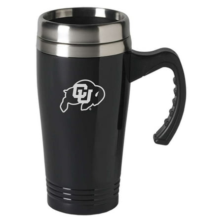 

Colorado Buffaloes Engraved 16oz Stainless Steel Travel Mug - Black