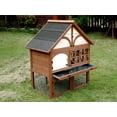 thumbnail image 4 of Contemporary Home Living 45" Brown and Gray Unique Durable Tudor Rabbit Hutch, 4 of 8