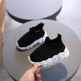 thumbnail image 4 of UTTOASFAY Toddler Shoes Toddler Infant Baby Girls Boys Shoes Illuminated Socks Shoes Flying Knit Casual Shoes Black 12-15 Months, 4 of 5