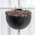 thumbnail image 2 of Imitation Rattan Wall Hanging, Semi-circular Flowerpot Hanging Without Perforation, Hydroponic Flowerpot (white, Large), 2 of 5