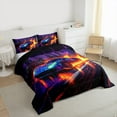 thumbnail image 3 of Feelyou Sport Race Car Bedding Comforter Set for Boy, Lightning Racing Car Twin Comforter Sets, Futuristic Automobile Reversible Bedding Set, Breathable Home Decor, 2pcs, 3 of 8