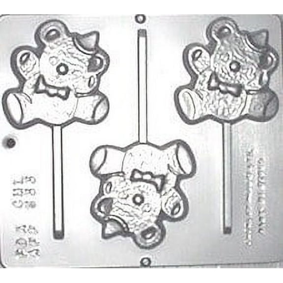633 "Teddy Bear POP" Lollipop ChocolateCandy Mold