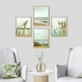 thumbnail image 4 of PixonSign Framed Wall Art California Beach Grass Ocean Horizons Posters, Set of 4 Nature Seaside Plants Serene Modern Art Realism Photography Canvas Prints for Home Decor - 8"x10" Natural, 4 of 5