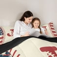 thumbnail image 5 of jejeloiu Monogrammed J Letter Twin Comforter Sets,Cartoon Baseball Print Bedding Set For Boys Men Reversible 2-Piece, 5 of 8
